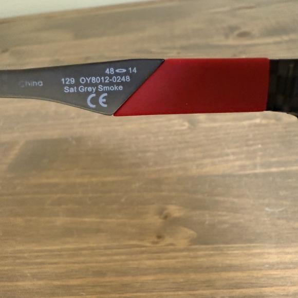 Oakley Youth Boys Sat Grey‎ Smoke Red OY8012 Top Level Eyeglasses - Picture 7 of 8